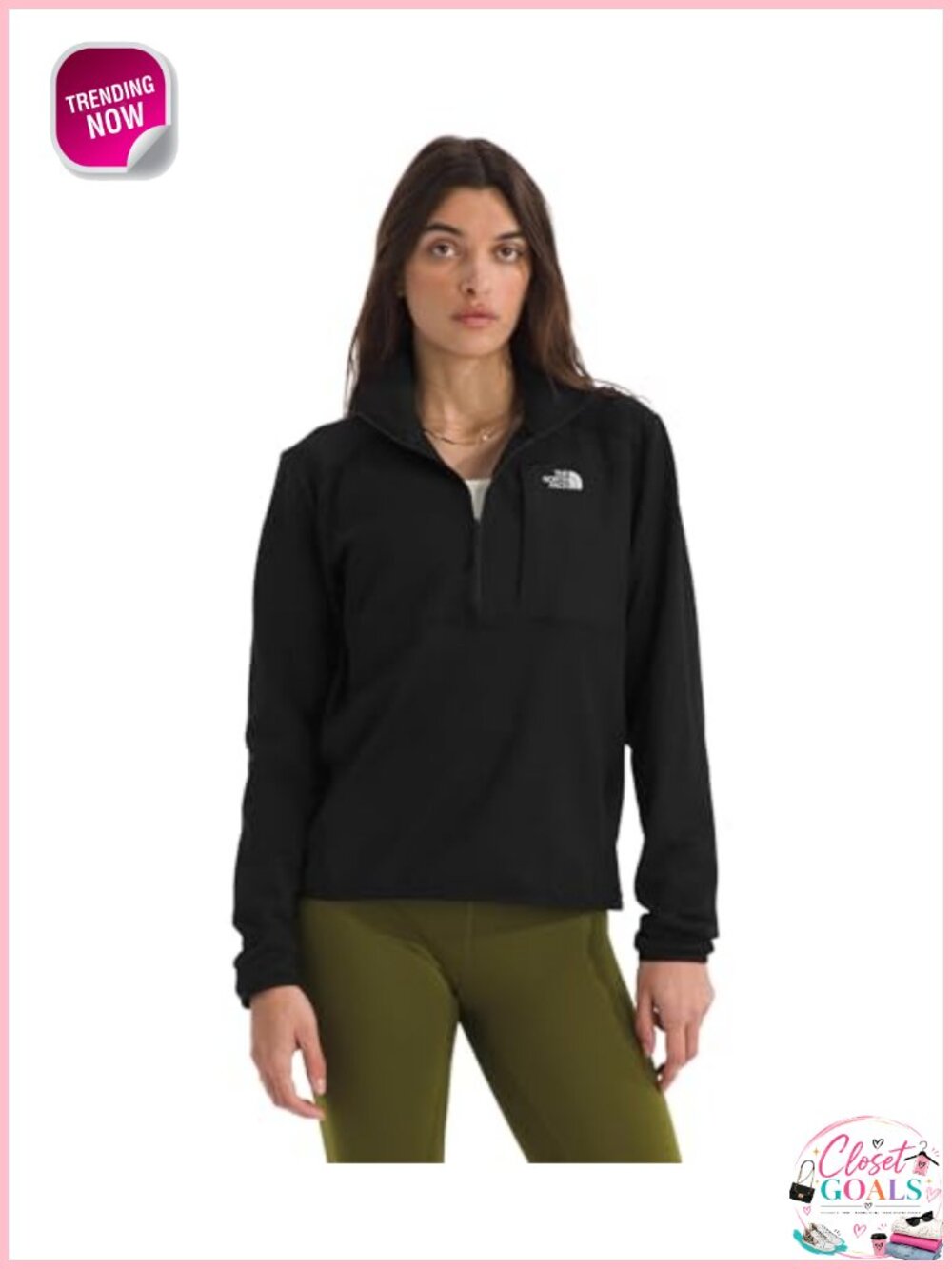TNF Performance Fleece 1/4 Zip Jacket Lightweight Pullover Zip Pocket